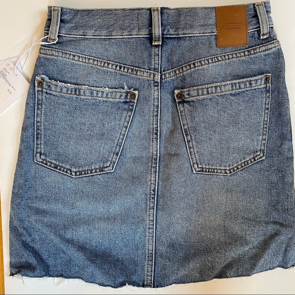 &Other Stories Raw Edge Denim Mini Skirt - Picture 4 of 4